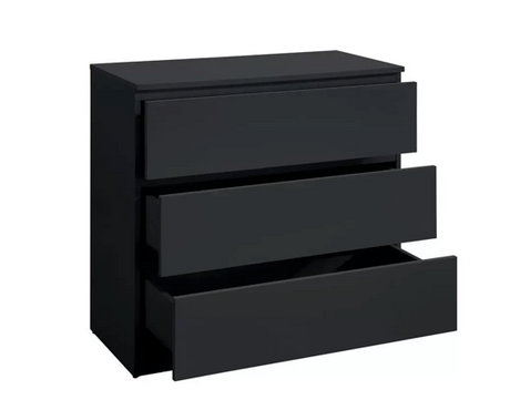 Oakley 3 Drawer Chest- Black
