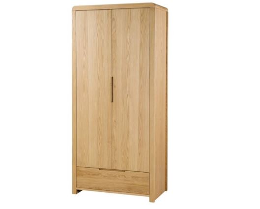 Curvus 2 Door 1 Drawer Wardrobe