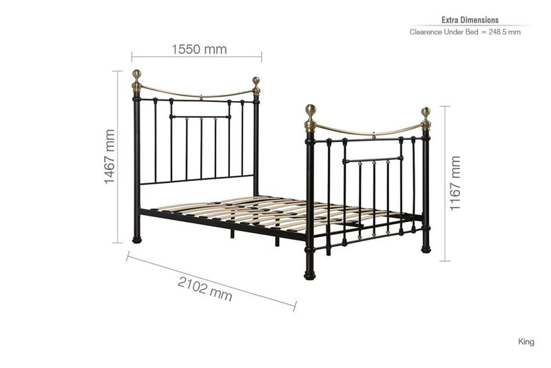 Bridget King Size Bed - Black