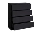 Oakley 4 Drawer Chest- Black