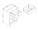 Corona Classic 3 drawer bedside cabinet