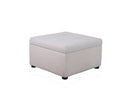 Milo 2 Seater Sofa With Footstool- White
