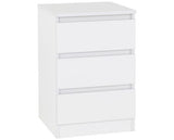 MALVERN 3 DOOR WARDROBE BEDROOM SET - WHITE