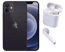 Refurbished Apple iPhone 12 128GB Black with Wireless Headphones