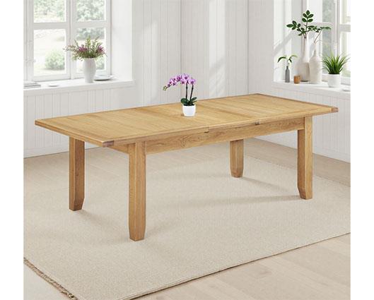 WINDSOR LARGE EXTENDING DINING TABLE - NATURAL OAK