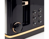 Haden Salcombe 4 Slice Toaster Black and Copper