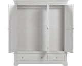 BORDEAUX 3 DOOR WARDROBE - PEBBLE GREY