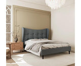 VERONA 5' BED - GREY FABRIC