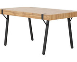 TREVISO & AVERY DINING SET (X4 CHAIRS) - LIGHT OAK EFFECT/GREY VELVET