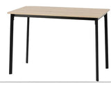 RILEY LARGE DINING SET - BLACK/LIGHT OAK EFFECT VENEER