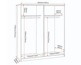 DAKOTA 4 DOOR WARDROBE - WHITE