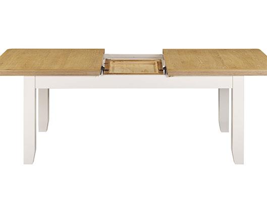 WINDSOR LARGE EXTENDING DINING TABLE - IVORY/OAK