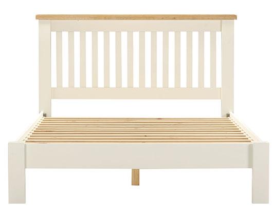 WINDSOR 4'6" LOW END BED - IVORY/OAK