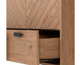 LEON 3 DOOR 2 DRAWER WARDROBE - MEDIUM OAK EFFECT
