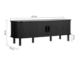 Axel Fluted Small TV Unit - Black