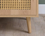 Croxley Rattan Large TV Unit - Oak