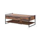 Burr Coffee Table with 3 Drawers