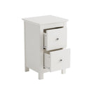 Nairn White 2 drawer petite bedside cabinet