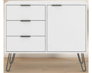 Austin White Small Sideboard With 1 Door, 3 Drawers
