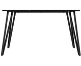 MARLOW & LUKAS DINING SET (X4 CHAIRS) - BLACK MARBLE/GREY VELVET