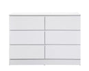 Oakley 6 Drawer Chest- White