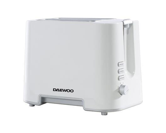 Daewoo 1.7L White Plastic Kettle, 2 Slice White Plastic Toaster and Tower 20L 800W Manual Microwave