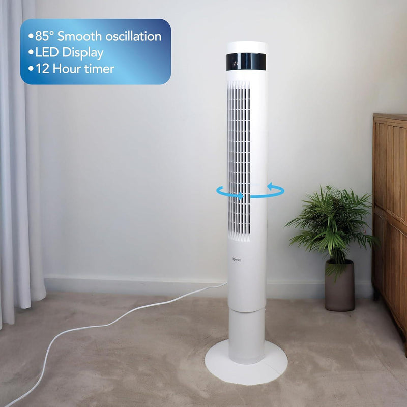 Igenix 43" Digital Tower Fan - White