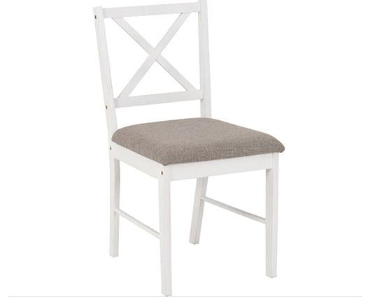 BALFOUR 1+4 DINING SET - WHITE/OAK EFFECT/GREY FABRIC