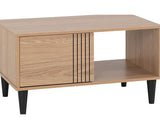 TESSA 1 DOOR COFFEE TABLE - NATURAL OAK EFFECT