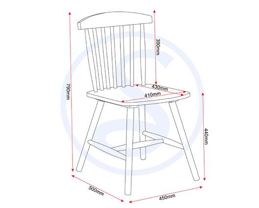 EMERY DINING CHAIR (X2 PER BOX) - DARK GREY