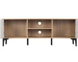 MIAMI 2 DOOR TV UNIT - OAK EFFECT/BLACK