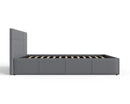Serena Single Side Lift Ottoman Bed-Grey