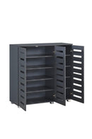 Euston 3 Door Shoe Cabinet - Dark Grey