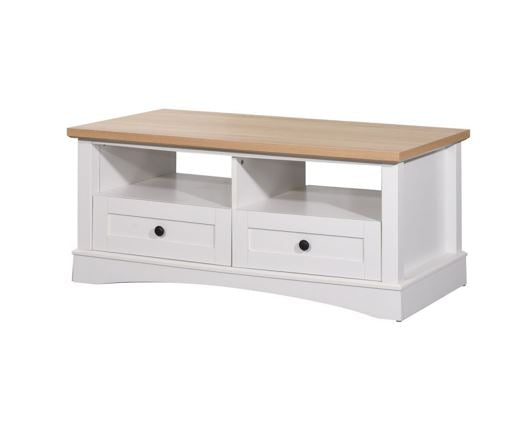 Carman Coffee Table with 2 Drawers-White