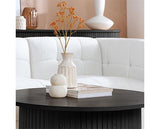 Axel Round Fluted Coffee Table - Black