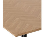 HAMILTON & AVERY LARGE DINING SET (X6 CHAIRS) - MEDIUM OAK EFFECT/EMERALD GREEN VELVET