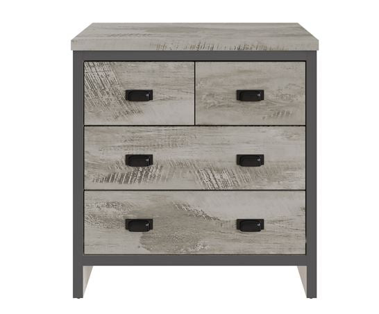 Boston 2+2 Drawer Chest- Grey