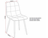 FENTON DINING CHAIR (X2 PER BOX) - OLIVE GREEN SUEDE FABRIC