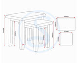 WINDSOR NEST OF 2 TABLES - IVORY/OAK