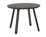 QUEBEC ROUND DINING TABLE - BLACK WOOD GRAIN