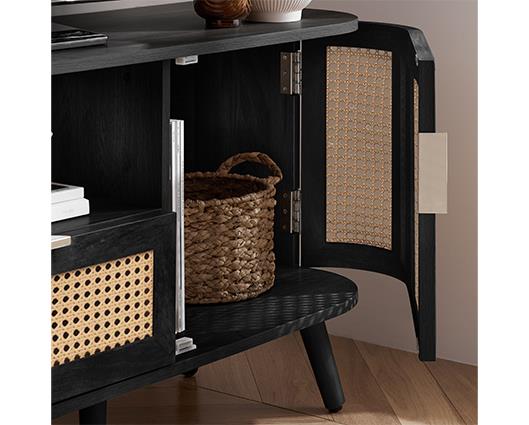 Noah 2 Door 1 Drawer TV Unit - Black