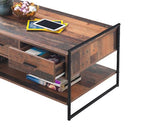 Burr Coffee Table with 3 Drawers