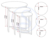 ATHENS ROUND 3PC NEST OF TABLES - CONCRETE EFFECT