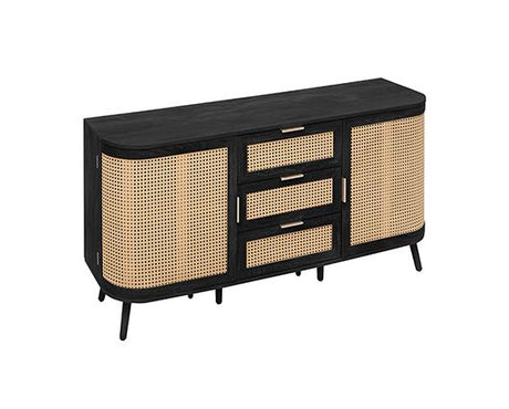 Noah 2 Door 3 Drawer Sideboard - Black