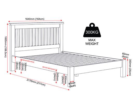 WINDSOR 5' LOW END BED - NATURAL OAK