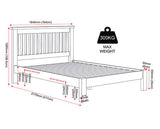 WINDSOR 5' LOW END BED - NATURAL OAK