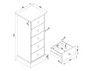 Cotswold 5 drawer narrow chest