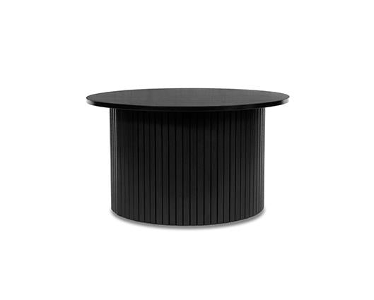 Axel Round Fluted Coffee Table - Black
