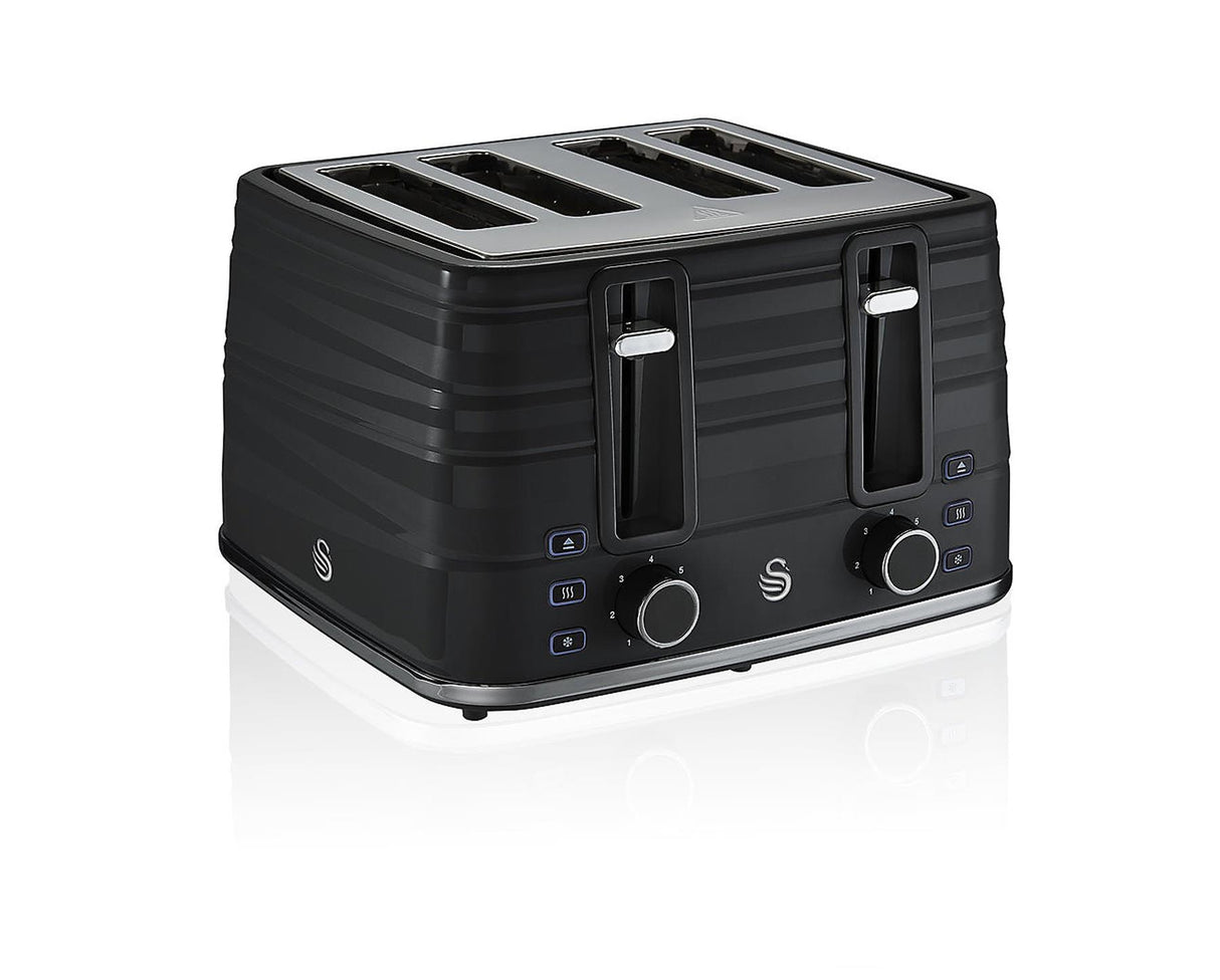 Swan 4 Slice Symphony Toaster - Black