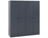 DAKOTA 4 DOOR WARDROBE - DARK GREY